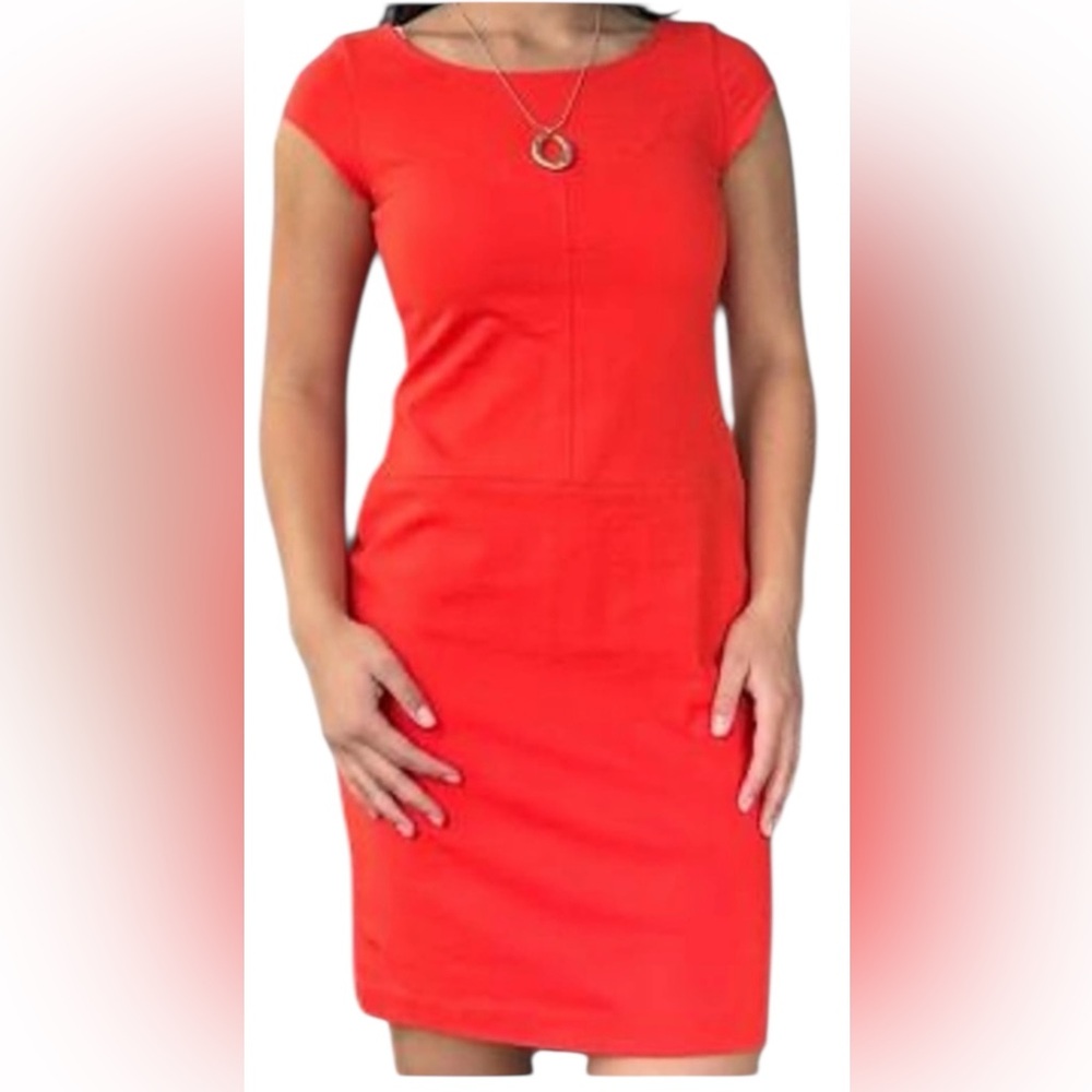 3 for $20 Banana Republic Elegant Orange Cap Sleeve Dress Size 6